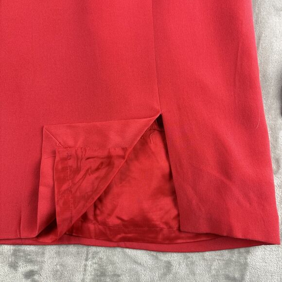 Valerie Stevens 100% Silk Dress Women's 8 Coral Pink Wrap‎ Top Side Tie (0971) - Picture 5 of 11